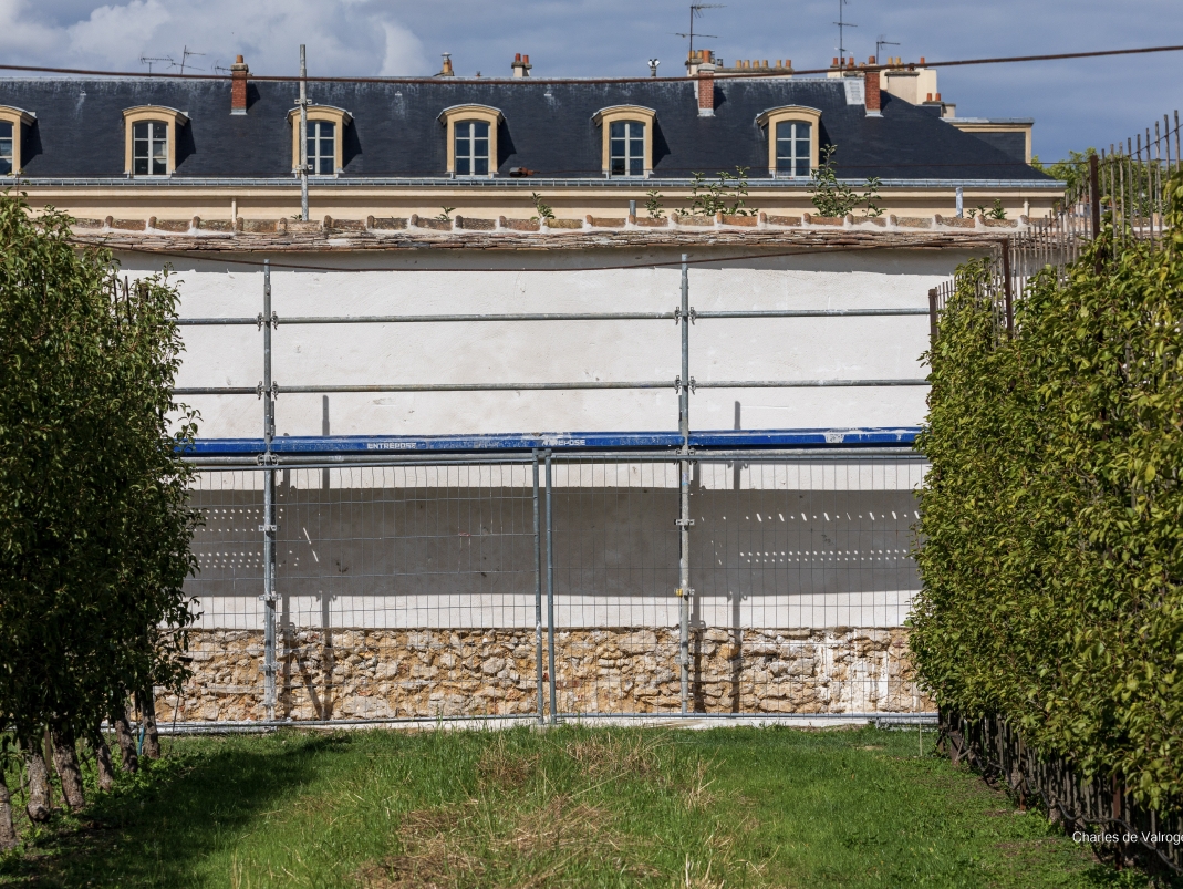 Agrandir l'image - fenêtre modale - Restauration d'un mur du Potager du Roi.