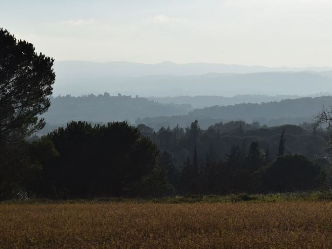 Agrandir l'image - fenêtre modale - Photographie hivernale en direction des Pyrénées.