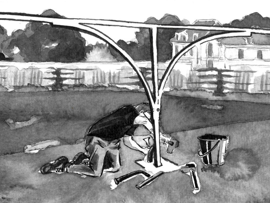 Agrandir l'image - fenêtre modale - Réinstallation des armatures au Potager.