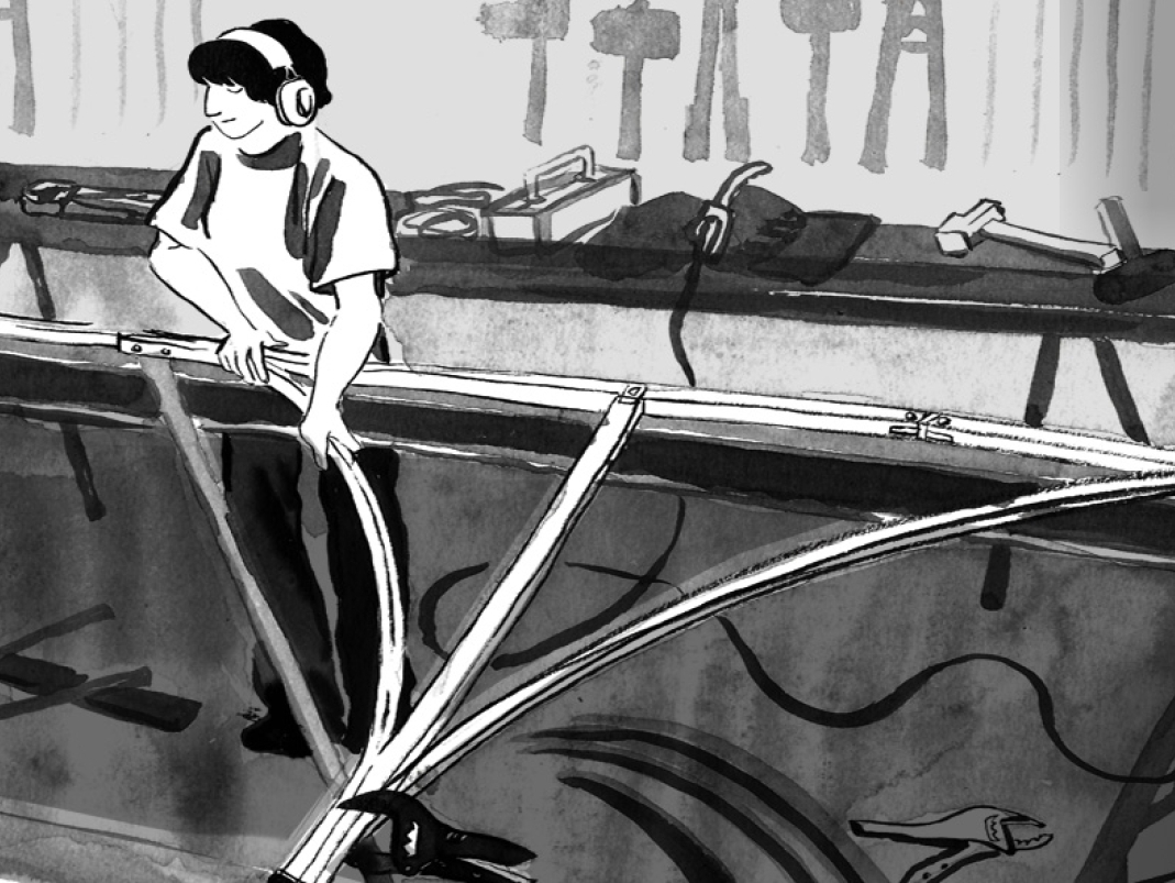 Agrandir l'image - fenêtre modale - Restauration des armatures dans l'atelier de la Forge.