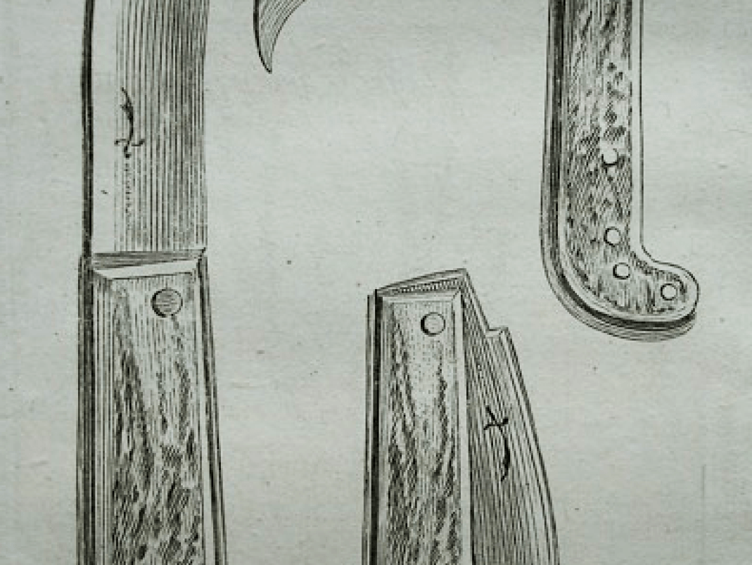Agrandir l'image - fenêtre modale - 1730. Outils pour la taille et la greffe. Trois planches de l’édition 1730 de Jean-Baptiste de La Quintinie, Instruction pour les jardins fruitiers et potagers, Paris, Compagnie des libraires, 2 vol. 