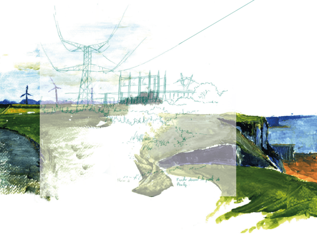 Agrandir l'image - fenêtre modale - Imbrication des paysages et installation électrique.