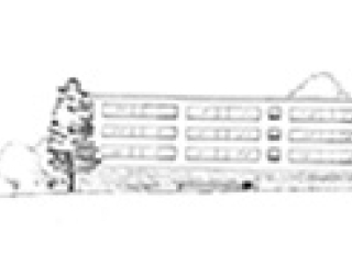 Agrandir l'image - fenêtre modale - Coupe transversale des Aviateurs Nords. Les sous-sols et les seuils : s'adapter à la topographie.