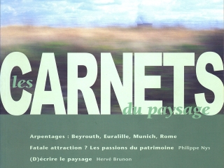 Agrandir l'image - fenêtre modale - Couverture n°4 Carnets du paysage.