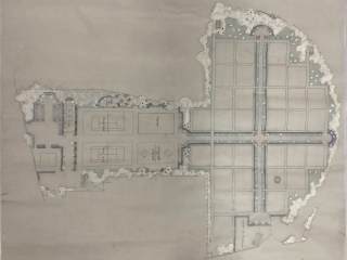 Agrandir l'image - fenêtre modale - plan masse du parc et jardin sur calque